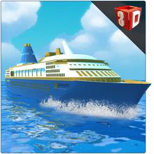 Корабль симулятор 3D - Паруса мега лодки на море, чтобы забрать и падение пассажиров с острова