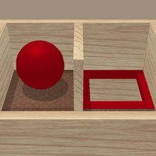 Roll the ball. Labyrinth box