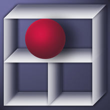 Red ball & Glass maze