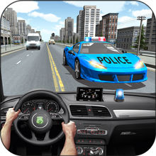 Racing In Police Car