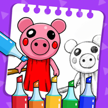 Draw Piggy Coloring Book !