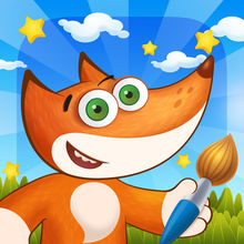 Tim the Fox - Paint - free preschool coloring game - бесплатные раскраски для детей