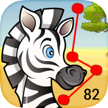 82 Животные соединить точки- образовательные игры с детьми обучения первые алфавита и цифры