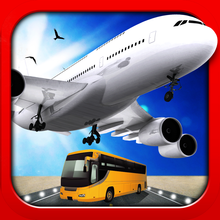 3D Plane and Bus Simulator PRO - Airplane & Car Parking, Driving and Racing - Training Game on Real City Airport